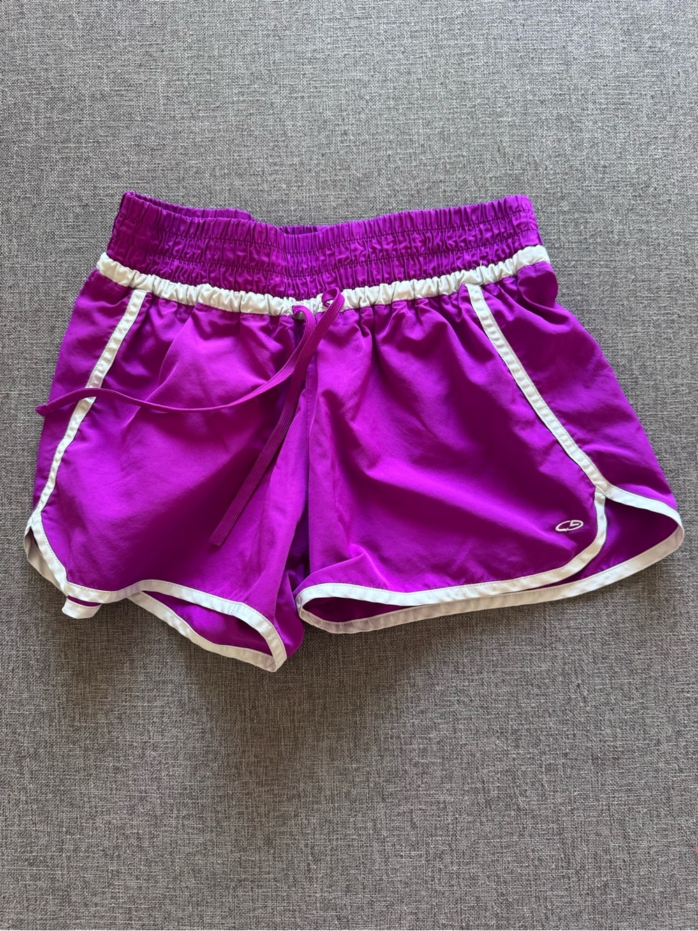 Champion Purple Athletic Running Shorts with White Trim
